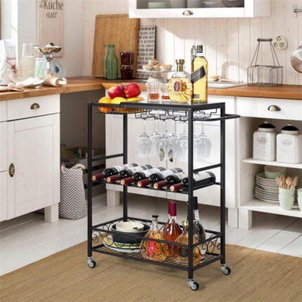 Willeta Metal Bar Cart - Chic Decora