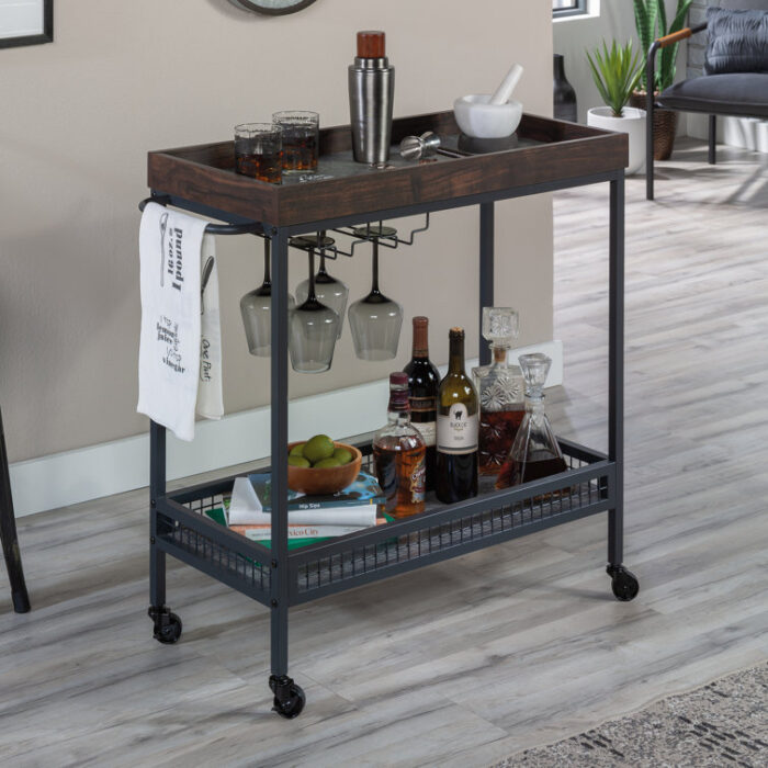 Wood Bar Cart - Chic Decora