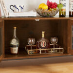 Yairis 54.11″ Wine Bar Cabinet Console Table Sideboard with Storage Compartment - Chic Decora