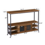 Yairis 54.11″ Wine Bar Cabinet Console Table Sideboard with Storage Compartment - Chic Decora