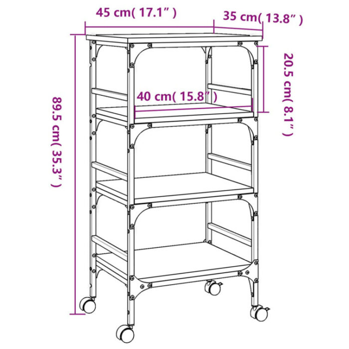 Yorklyn Metal Bar Cart - Chic Decora