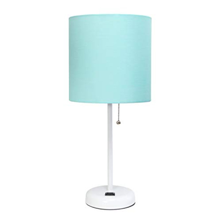 Zainab 19.5″ Table Lamp with Outlet - Chic Decora