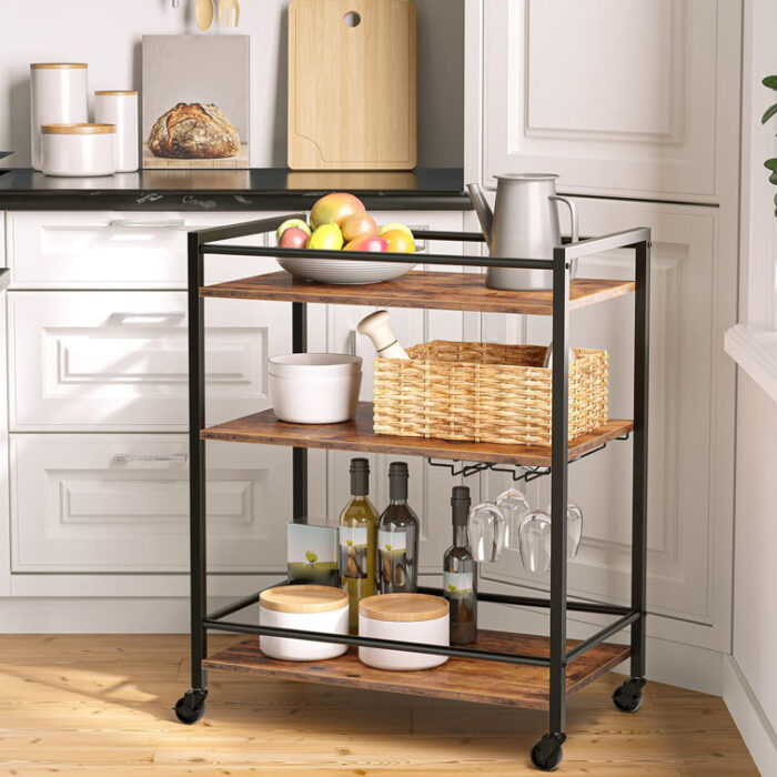 Zakori Metal Bar Cart - Chic Decora