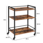 Zakori Metal Bar Cart - Chic Decora