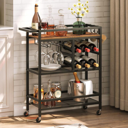 Zuella Metal Bar Cart - Chic Decora