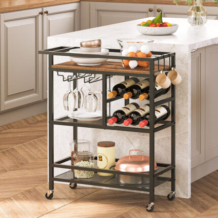 Zuella Metal Bar Cart - Chic Decora