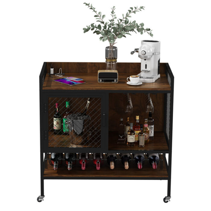 Zyauna Metal Bar Cart - Chic Decora