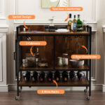 Zyauna Metal Bar Cart - Chic Decora