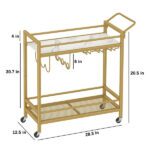 Abdul-Muiz Metal Bar Cart - Chic Decora