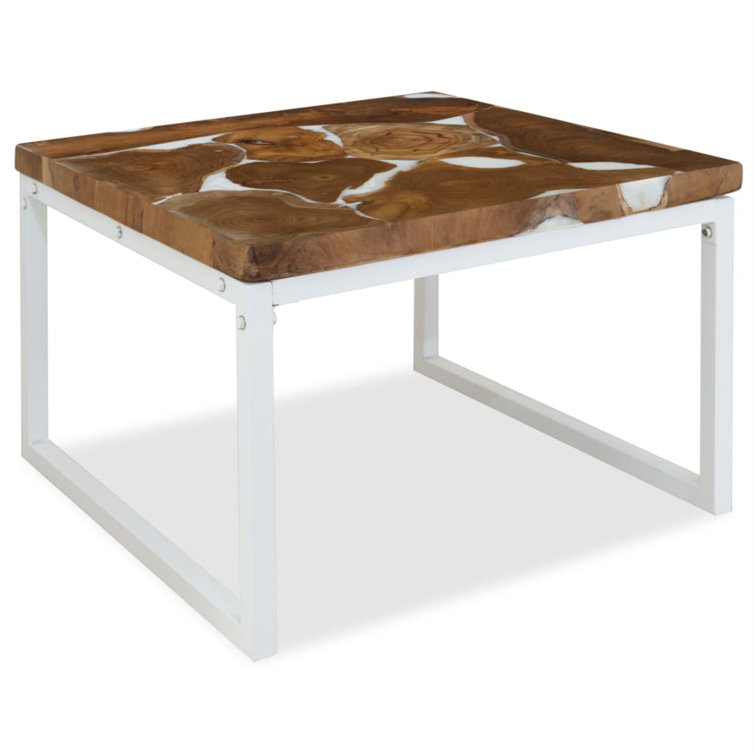 vidaXL Coffee Table End Table Side Table Living Room Furniture Teak Resin - Chic Decora