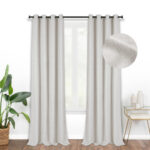 100% Blackout Curtains Textured Max Blackout Drapes Thermal Insulation Reduce Noise For Living (Set of 2) - Chic Decora