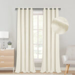 100% Blackout Curtains Textured Max Blackout Drapes Thermal Insulation Reduce Noise For Living (Set of 2) - Chic Decora