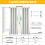 100% Blackout Curtains Textured Max Blackout Drapes Thermal Insulation Reduce Noise For Living (Set of 2) - Chic Decora