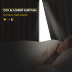 100% Blackout Curtains Textured Max Blackout Drapes Thermal Insulation Reduce Noise For Living (Set of 2) - Chic Decora