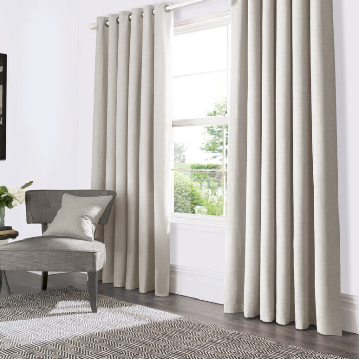 100% Blackout Curtains Textured Max Blackout Drapes Thermal Insulation Reduce Noise For Living (Set of 2) - Chic Decora