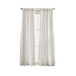 100% Linen Backtab Lined White Panel Pair (Set of 2) - Chic Decora