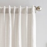 100% Linen Backtab Lined White Panel Pair (Set of 2) - Chic Decora