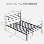 14″ Metal Platform Bed with Headboard - Chic Decora