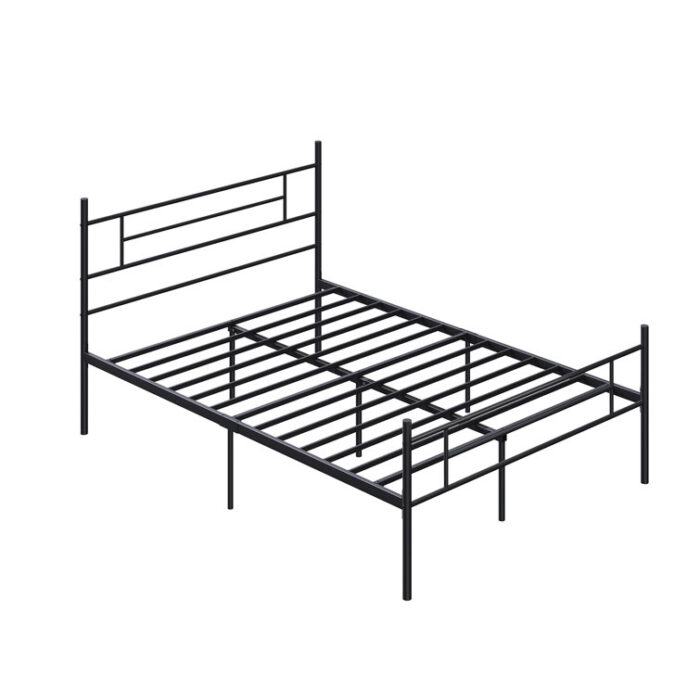 14″ Metal Platform Bed with Headboard - Chic Decora