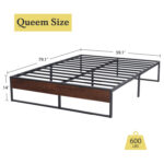 17 Stories Twin Size Platform Bed Frame, 14 Inch Metal Bed Frame For Storage, Mattress Foundation With Rustic Wood, No Box Spring Needed, Easy Assembly, Wood Slats - Chic Decora