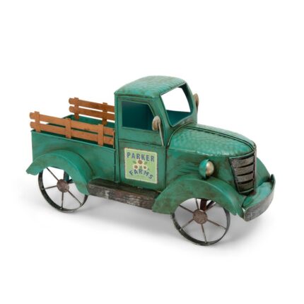 18.9 In Metal Antique Farm Truck - Chic Decora