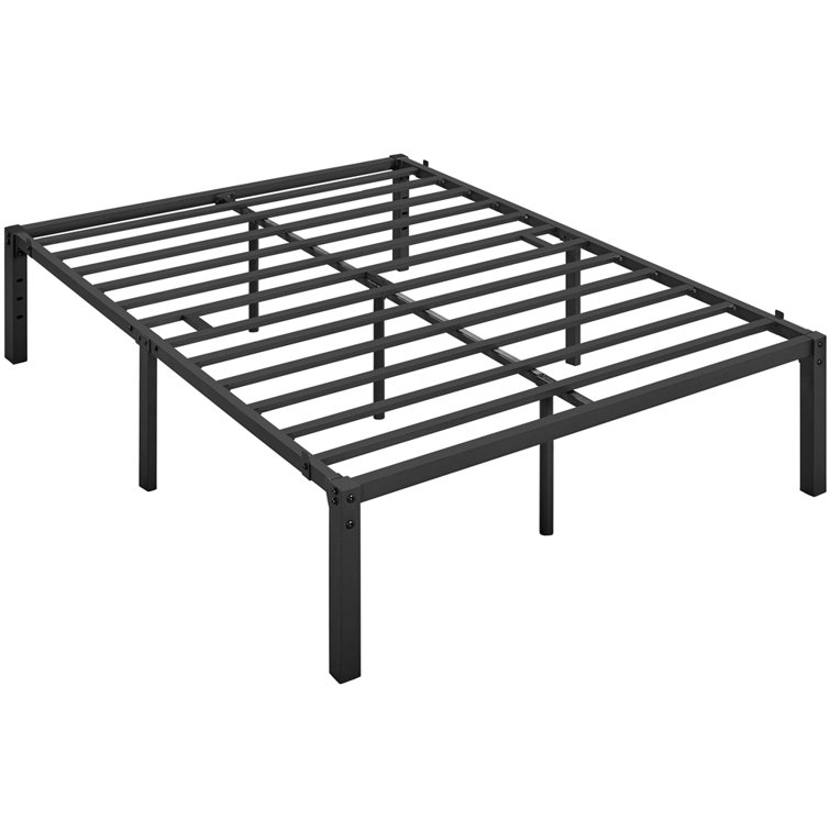 18″ Metal Platform Bed Frame/Mattress Foundation/Steel Slat Support/No Box Spring Needed - Chic Decora