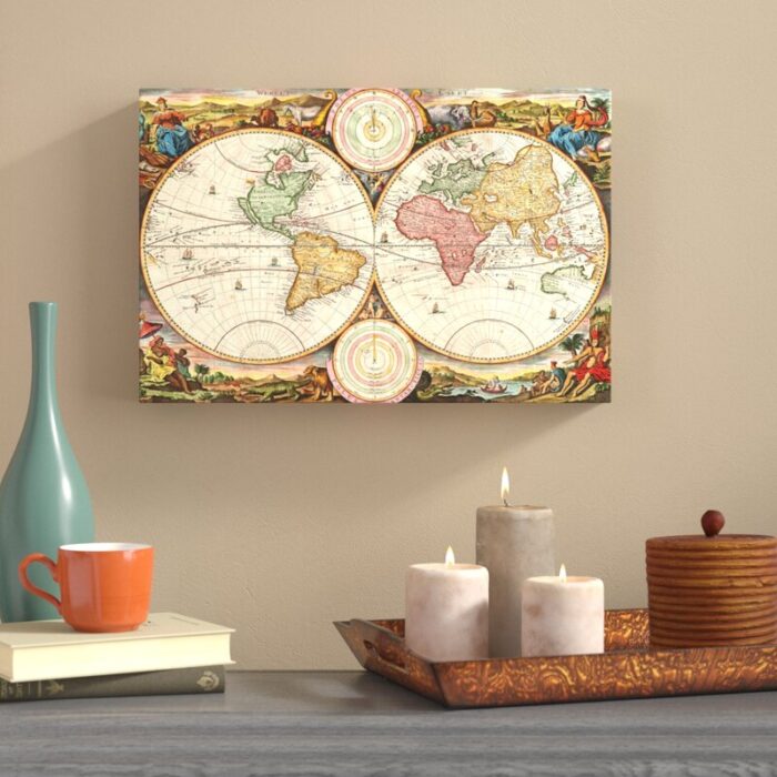 ” 1730 Map Of The World ” by Daniel Stoopendaal - Chic Decora