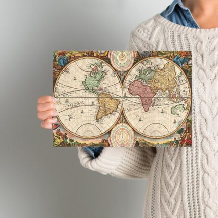 ” 1730 Map Of The World ” by Daniel Stoopendaal - Chic Decora