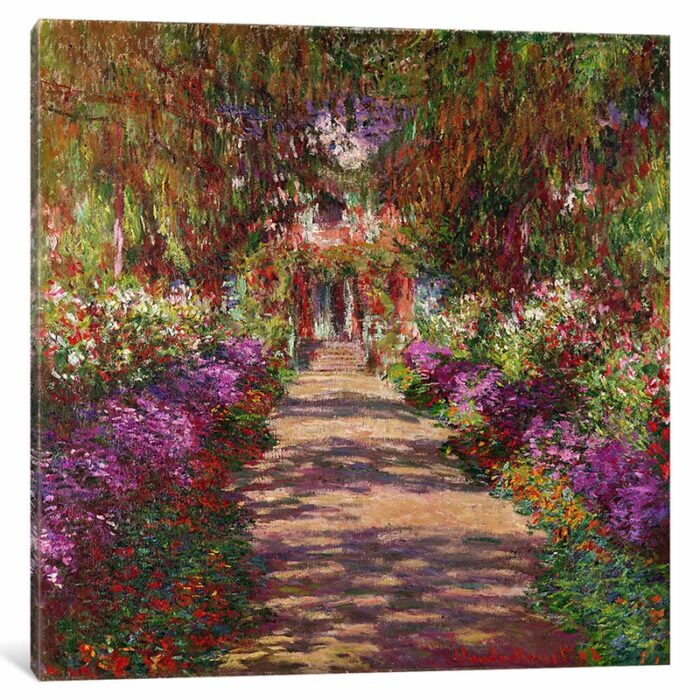 ” A Pathway In Monet’s Garden, Giverny, 1902 ” by Claude Monet Painting Print - Chic Decora