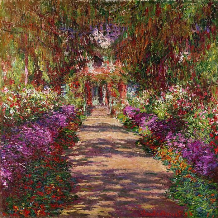 ” A Pathway In Monet’s Garden, Giverny, 1902 ” by Claude Monet Painting Print - Chic Decora