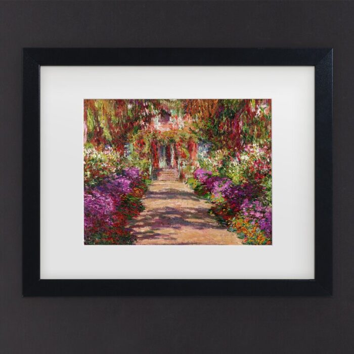 ” A Pathway In Monets Garden ” by Claude Monet Painting Print - Chic Decora