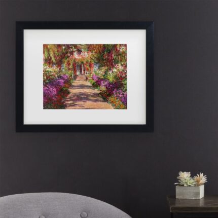 ” A Pathway In Monets Garden ” by Claude Monet Painting Print - Chic Decora