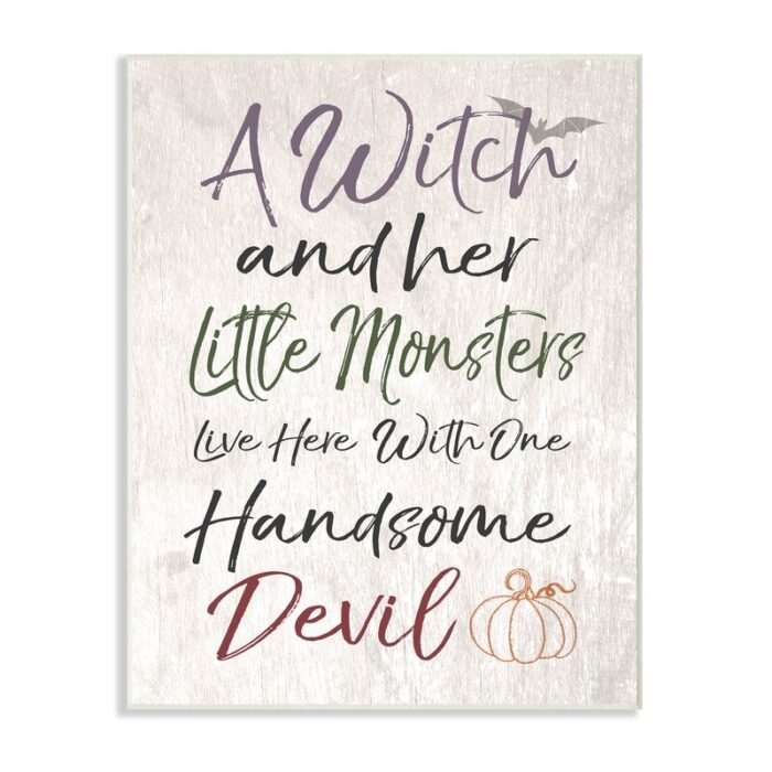 ” A Witch, Little Monsters, And A Handsome Devil ” by Daphne Polselli - Chic Decora