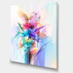 ” Abstract Colorful Spring Flowers ” Painting Print - Chic Decora