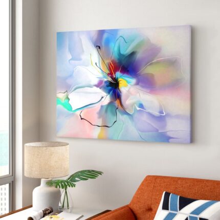 ” Abstract Creative Blue Flower “ - Chic Decora