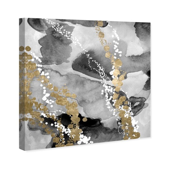 ” Abstract Even More Love SILVER GOLD, Modern & Contemporary Black ” by Oliver Gal - Chic Decora