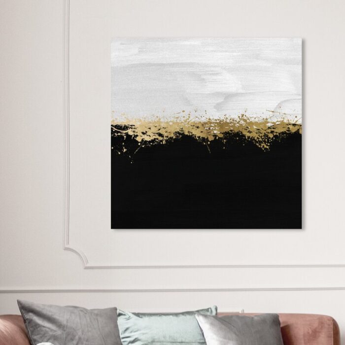 ” Abstract Halfway In Black And White, Modern & Contemporary Black ” by Oliver Gal - Chic Decora