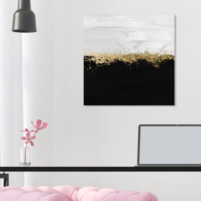 ” Abstract Halfway In Black And White, Modern & Contemporary Black ” by Oliver Gal - Chic Decora