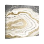 ” Abstract Silver Gold Agate, Modern & Contemporary Gold ” by Oliver Gal - Chic Decora