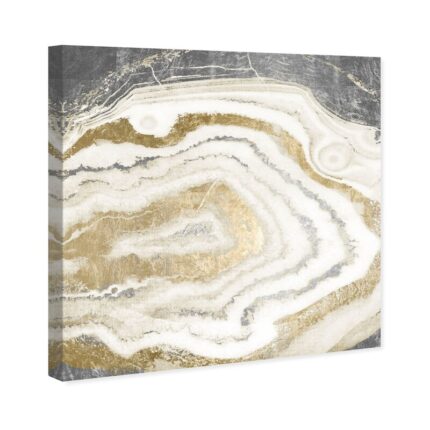 ” Abstract Silver Gold Agate, Modern & Contemporary Gold ” by Oliver Gal - Chic Decora