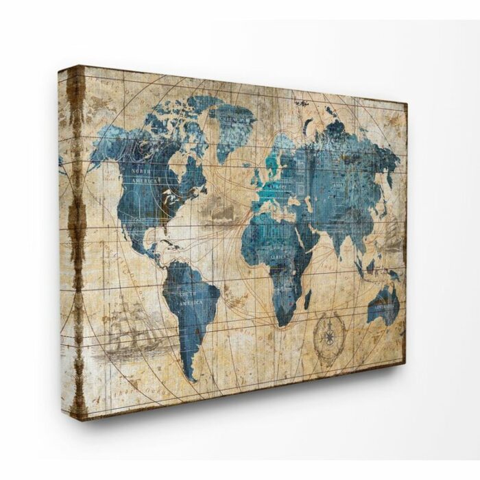 ” Abstract World Map ” by Art Licensing Studio - Chic Decora