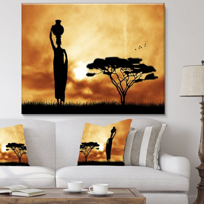 ” African And Lonely Tree “ - Chic Decora