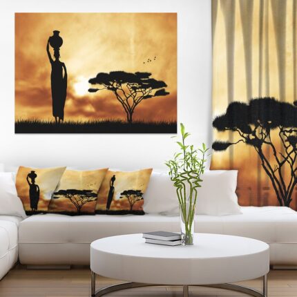 ” African And Lonely Tree “ - Chic Decora