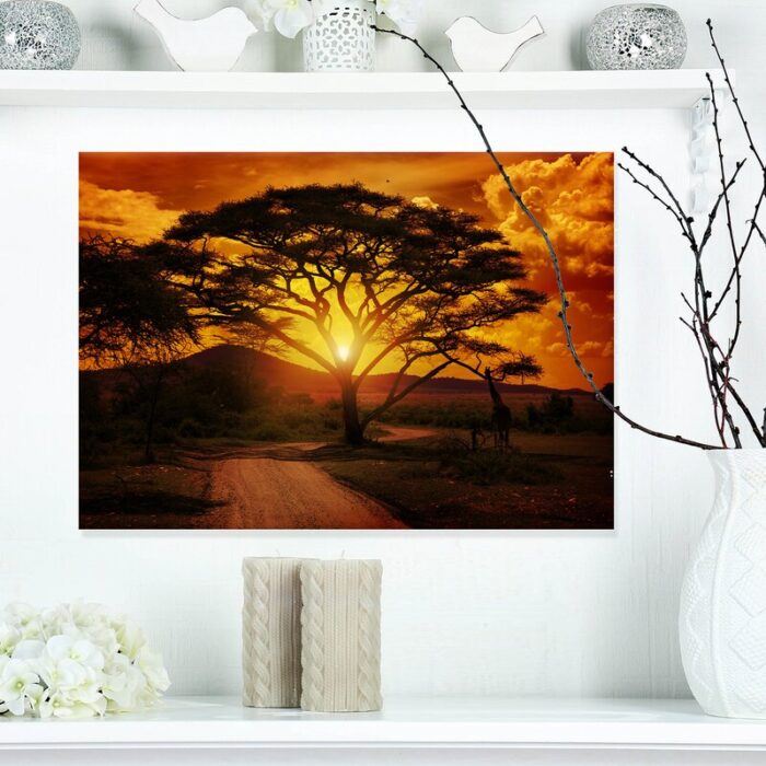 ” African Sunset With Lonely Tree “ - Chic Decora