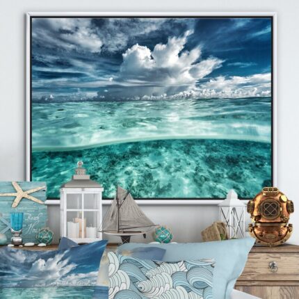 ” Amazing Underwater Seascape And Clouds “ - Chic Decora