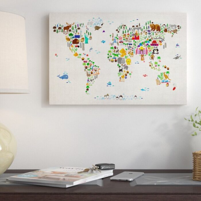 ” Animal Map Of The World II “ - Chic Decora