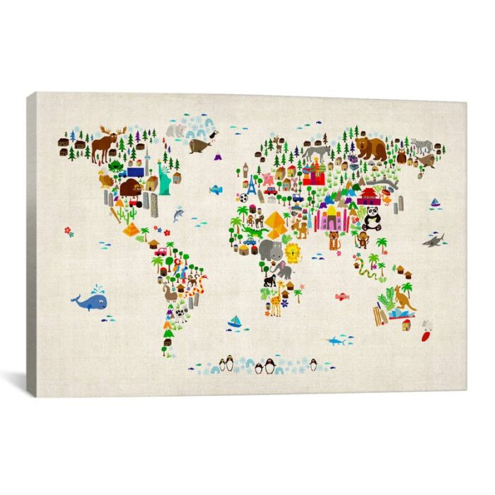 ” Animal Map Of The World II “ - Chic Decora