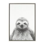 ” Animal Print Sloth Portrait ” by Simon Te Tai - Chic Decora