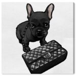 ” Animals Classy Frenchie Noir, Glam Black ” by Oliver Gal - Chic Decora