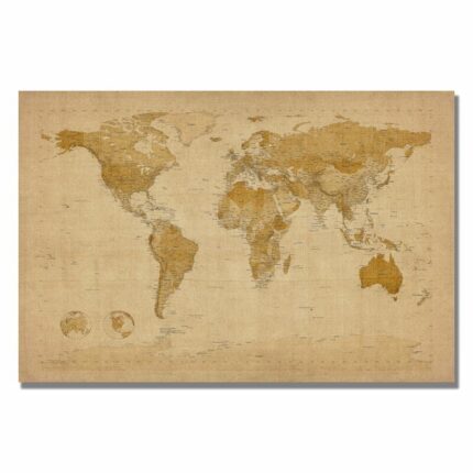 ” Antique World Map ” by Michael Tompsett - Chic Decora